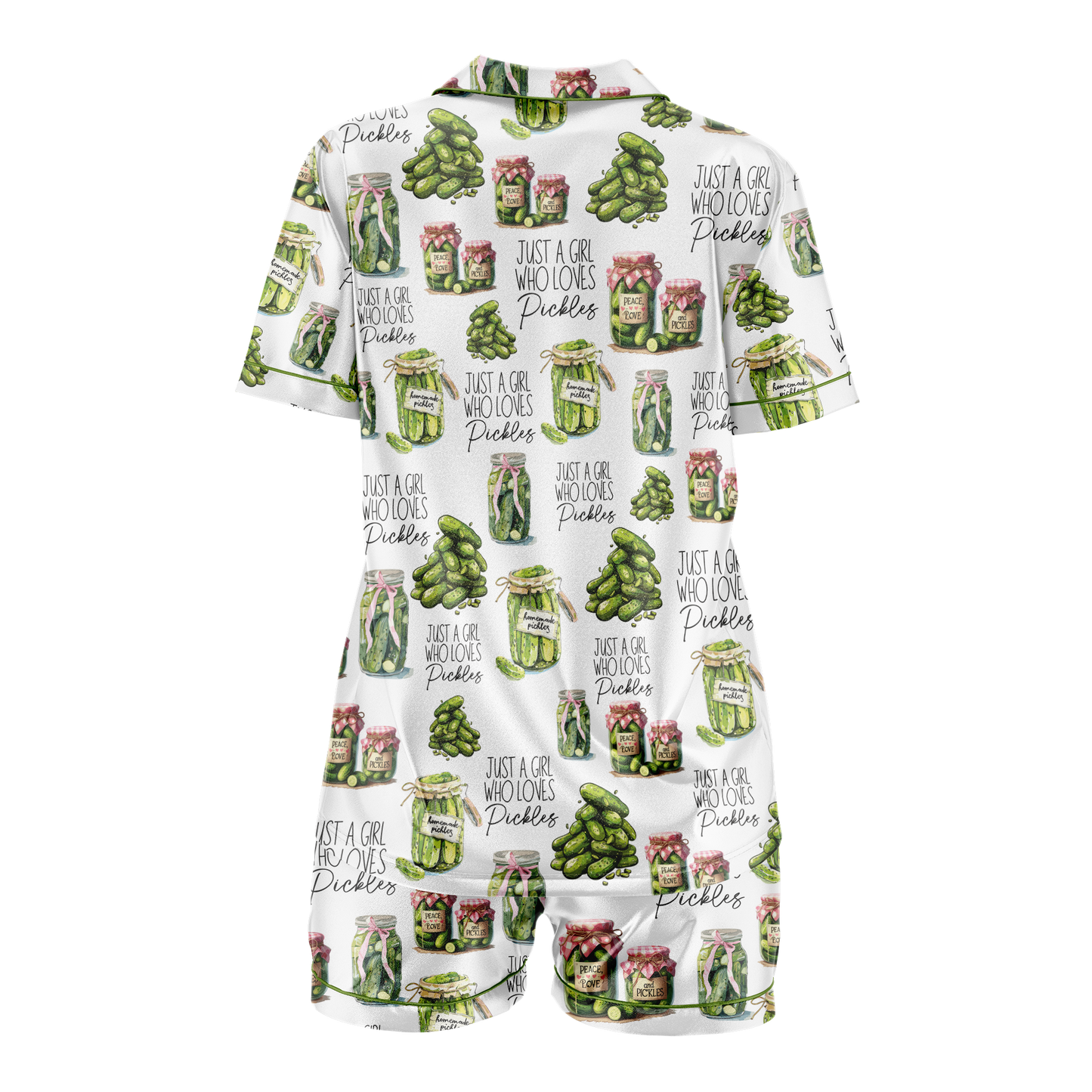 Pajamas Vintage Canned Pickles Women's Set - Lightweight Sleepwear
