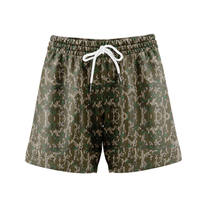 Men’s Camo Mesh Workout Shorts – Duck Hunting Print