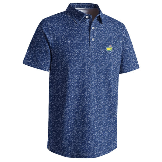 Performance Print Golf Polo Shirt | 4-Way Stretch & Moisture-Wicking