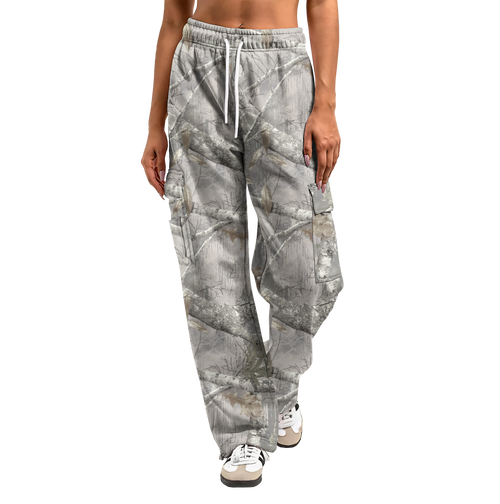 Camouflage Cargo Pants | Wide Leg & Recycled Polyester