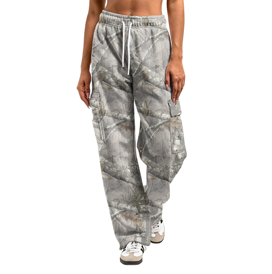 Camouflage Cargo Pants | Wide Leg & Recycled Polyester