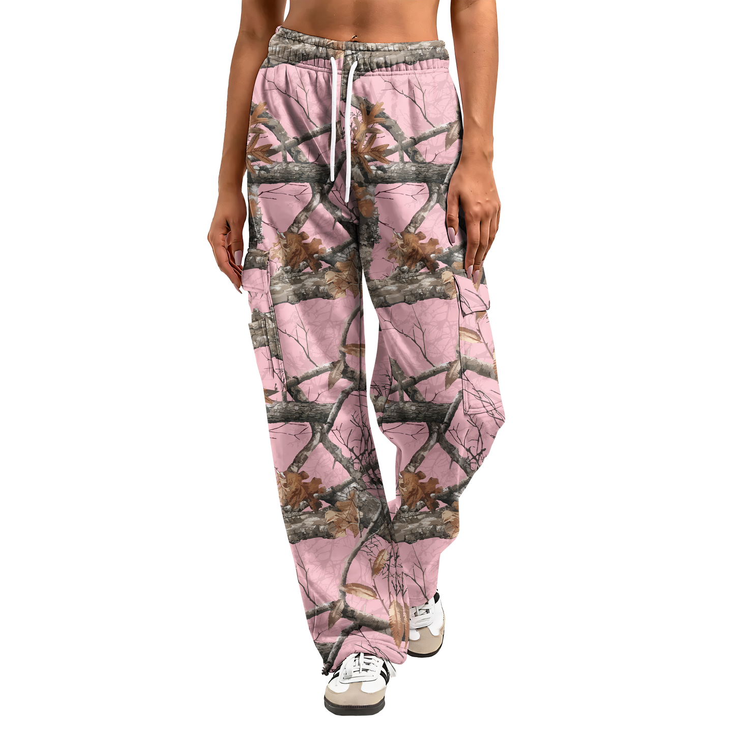 Camouflage Cargo Pants | Wide Leg & Recycled Polyester