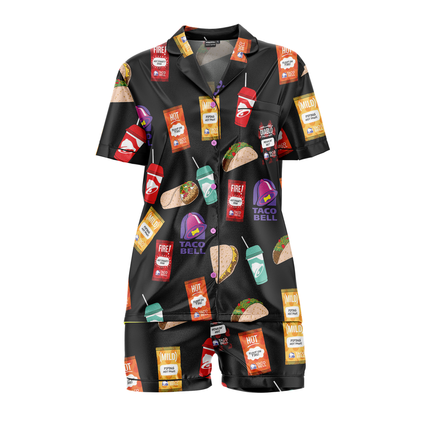 Tacobell Vibe Pajama Set – Cute Comfort Sleepwear